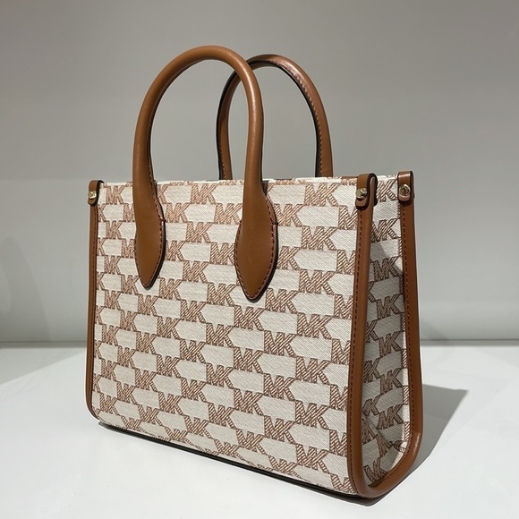 Michael Kors Mirella Small Logo Jacquard Crossbody Bag - Picture 4 of 10